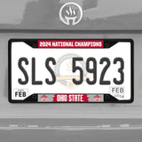 Official Ohio State 2024 National Champions Logo 6.25"x12.25" License Plate Frame - Black - Ohio State Buckeyes - Flyclothing LLC