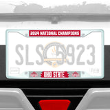 Official Ohio State 2024 National Champions Logo 6.25"x12.25" License Plate Frame - White - Ohio State Buckeyes - Flyclothing LLC