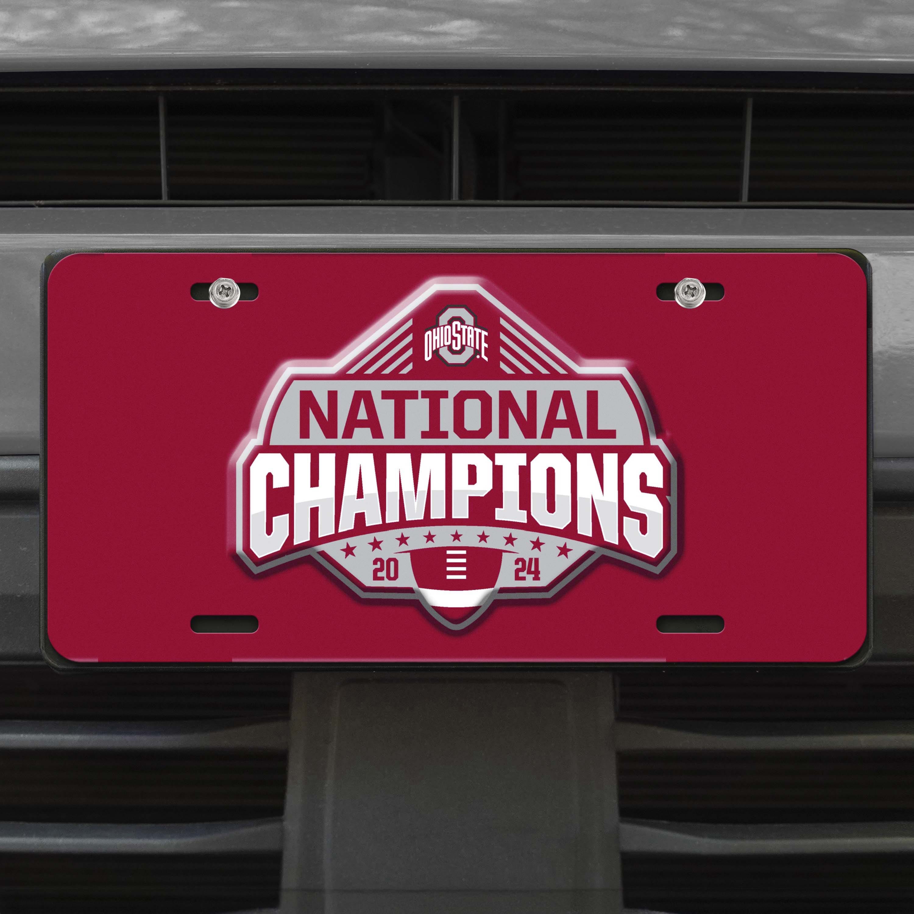 Official Ohio State 2024 National Champions Logo 12"x6" Metal Plate Flat - Ohio State