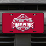 Official Ohio State 2024 National Champions Logo 12"x6" Metal Plate Flat - Ohio State Buckeyes - Flyclothing LLC
