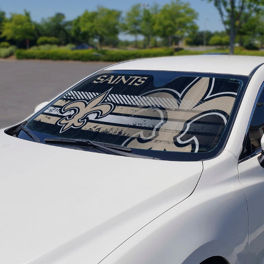 New Orleans Saints Windshield Sun Shade - New Orleans Saints