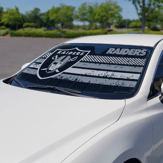 Las Vegas Raiders Windshield Sun Shade - Las Vegas Raiders