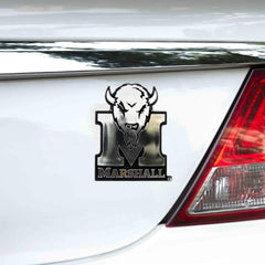 Marshall Thundering Herd Molded Chrome Plastic Emblem - Marshall