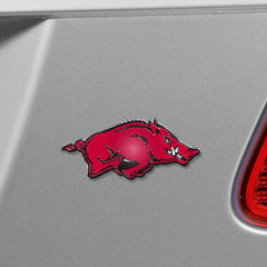 Arkansas Razorbacks Heavy Duty Aluminum Embossed Color Emblem - Arkansas