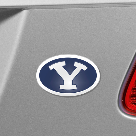 BYU Cougars Heavy Duty Aluminum Embossed Color Emblem - BYU