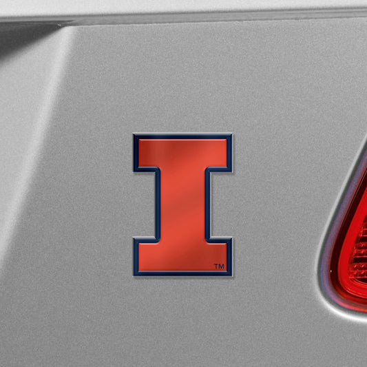 Illinois Illini Heavy Duty Aluminum Embossed Color Emblem - Illinois