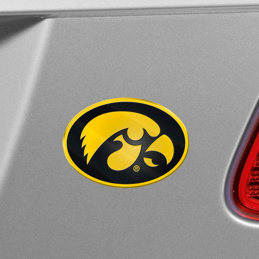 Iowa Hawkeyes Heavy Duty Aluminum Embossed Color Emblem - Iowa