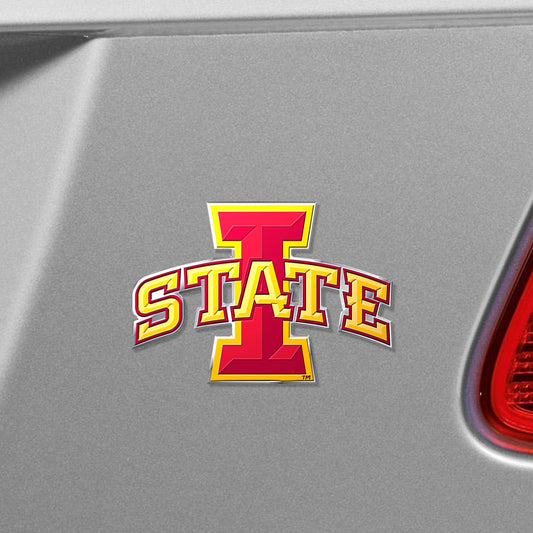Iowa State Cyclones Heavy Duty Aluminum Embossed Color Emblem - Iowa State