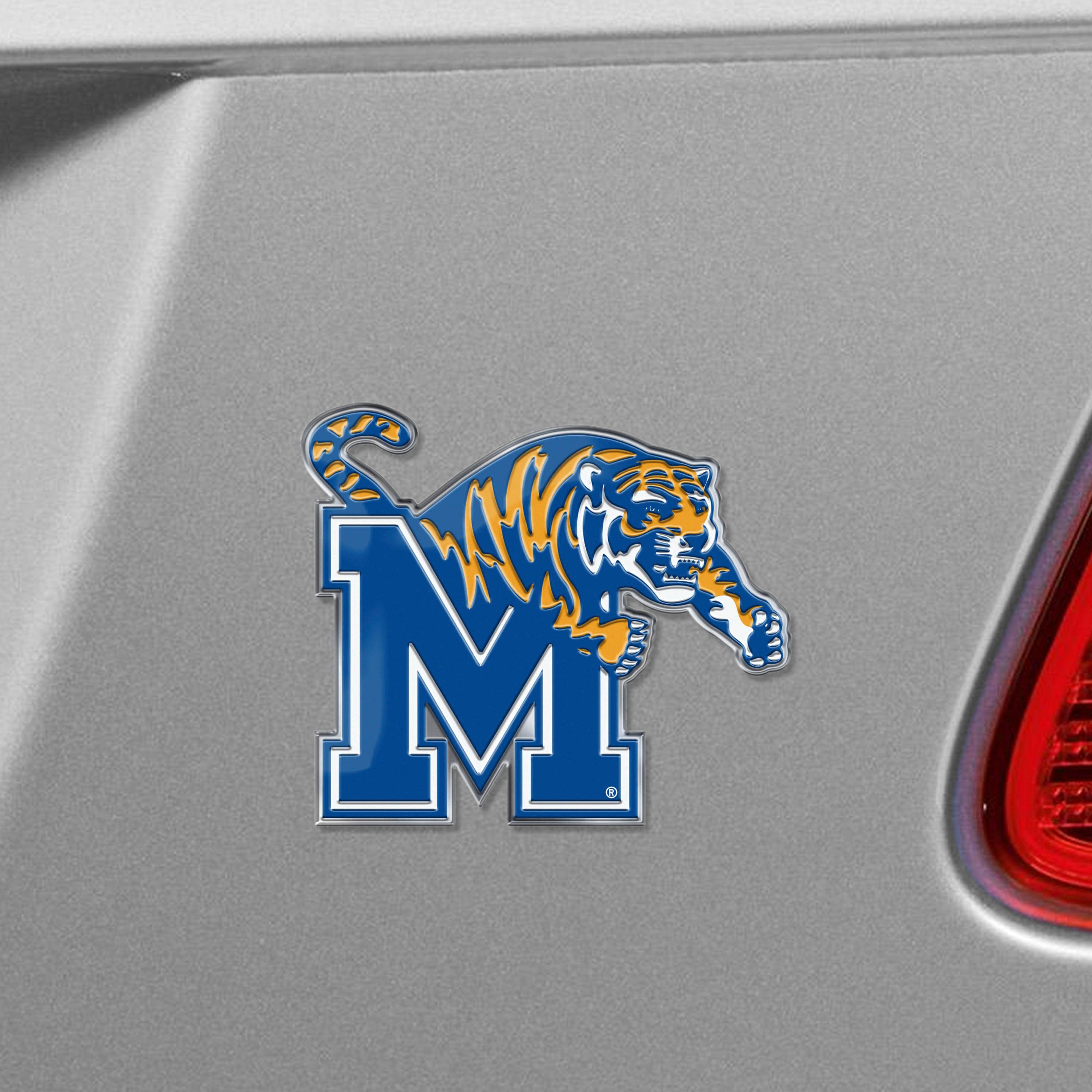 Memphis Tigers Heavy Duty Aluminum Embossed Color Emblem - Memphis