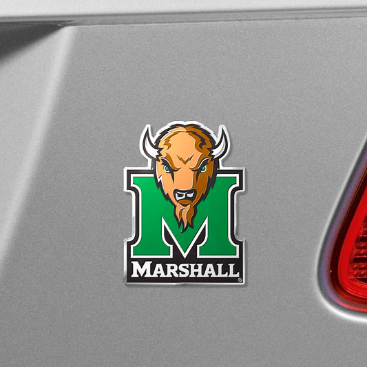 Marshall Thundering Herd Heavy Duty Aluminum Embossed Color Emblem - Marshall