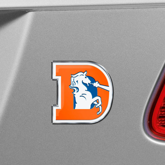 Denver Broncos Heavy Duty Aluminum Embossed Color Emblem - Alternate - Denver Broncos