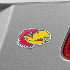 Kansas Jayhawks Heavy Duty Aluminum Embossed Color Emblem - Alternate - Kansas