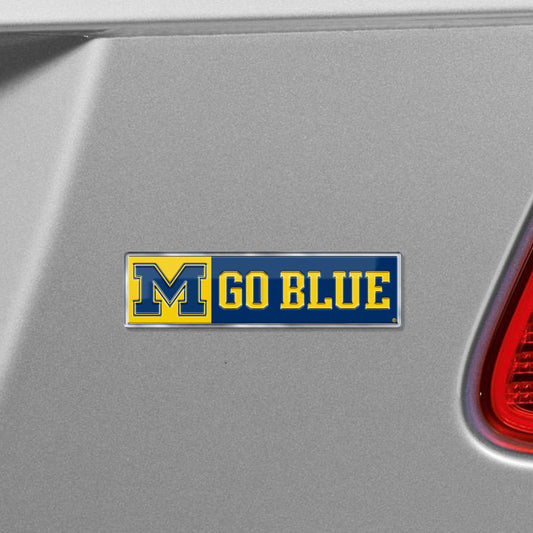 Michigan Wolverines Heavy Duty Aluminum Embossed Color Emblem - Alternate - Michigan