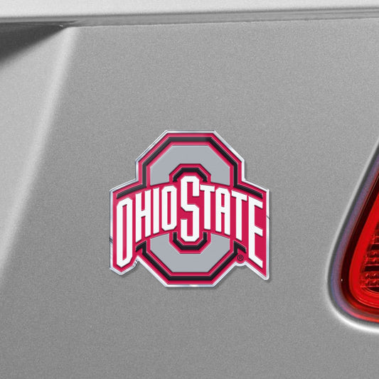 Ohio State Buckeyes Heavy Duty Aluminum Embossed Color Emblem - Alternate - Ohio State