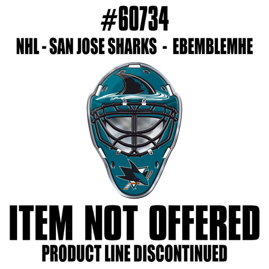 San Jose Sharks Heavy Duty Aluminium Helmet Emblem - San Jose Sharks