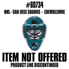 San Jose Sharks Heavy Duty Aluminium Helmet Emblem - San Jose Sharks