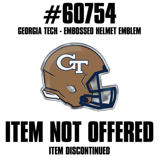 Georgia Tech Yellow Jackets Heavy Duty Aluminium Helmet Emblem - Georgia Tech