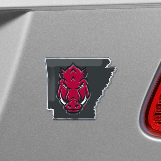 Arkansas Razorbacks Team State Aluminum Embossed Emblem - Arkansas