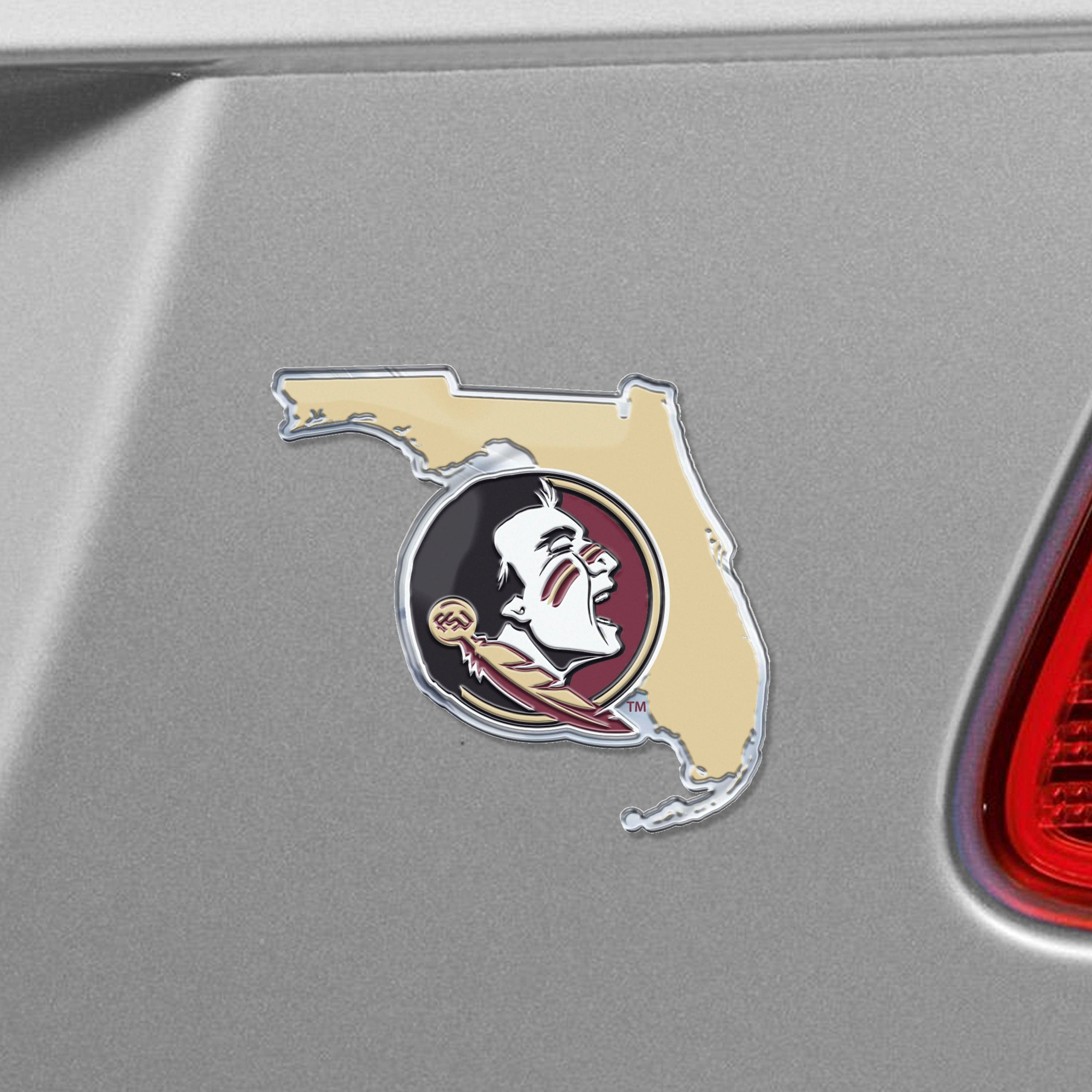 Florida State Seminoles Team State Aluminum Embossed Emblem - Florida State
