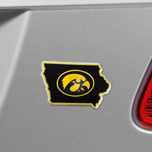 Iowa Hawkeyes Team State Aluminum Embossed Emblem - Iowa
