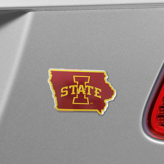 Iowa State Cyclones Team State Aluminum Embossed Emblem - Iowa State