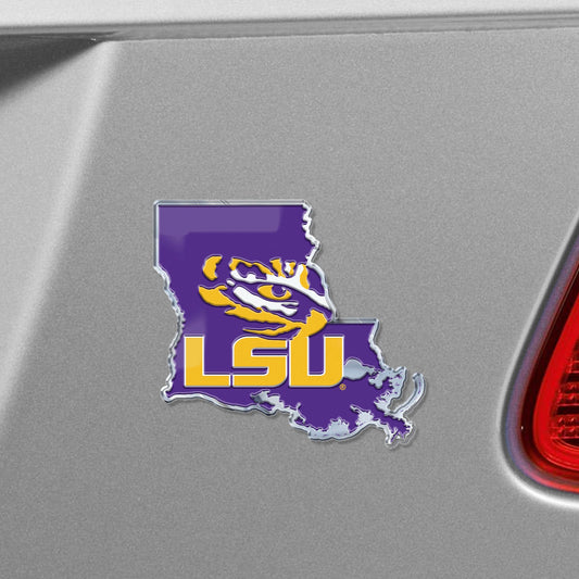 LSU Tigers Team State Aluminum Embossed Emblem - LSU