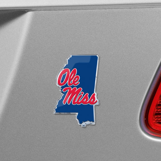 Ole Miss Rebels Team State Aluminum Embossed Emblem - Ole Miss