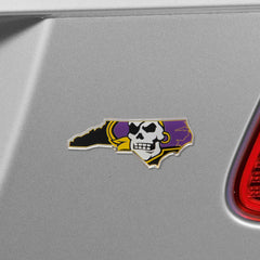 East Carolina Pirates Team State Aluminum Embossed Emblem - East Carolina