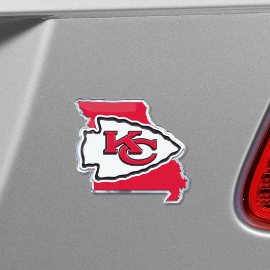 Kansas City Chiefs Team State Aluminum Embossed Emblem - Kansas City Chiefs