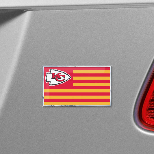 Kansas City Chiefs State Flag Aluminum Embossed Emblem - Kansas City Chiefs