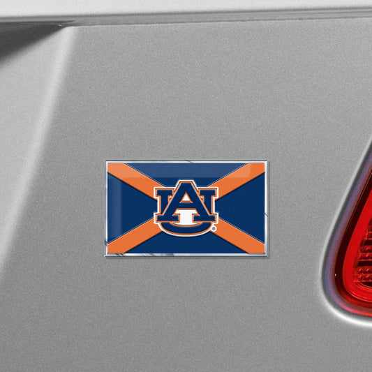 Auburn Tigers State Flag Aluminum Embossed Emblem - Auburn