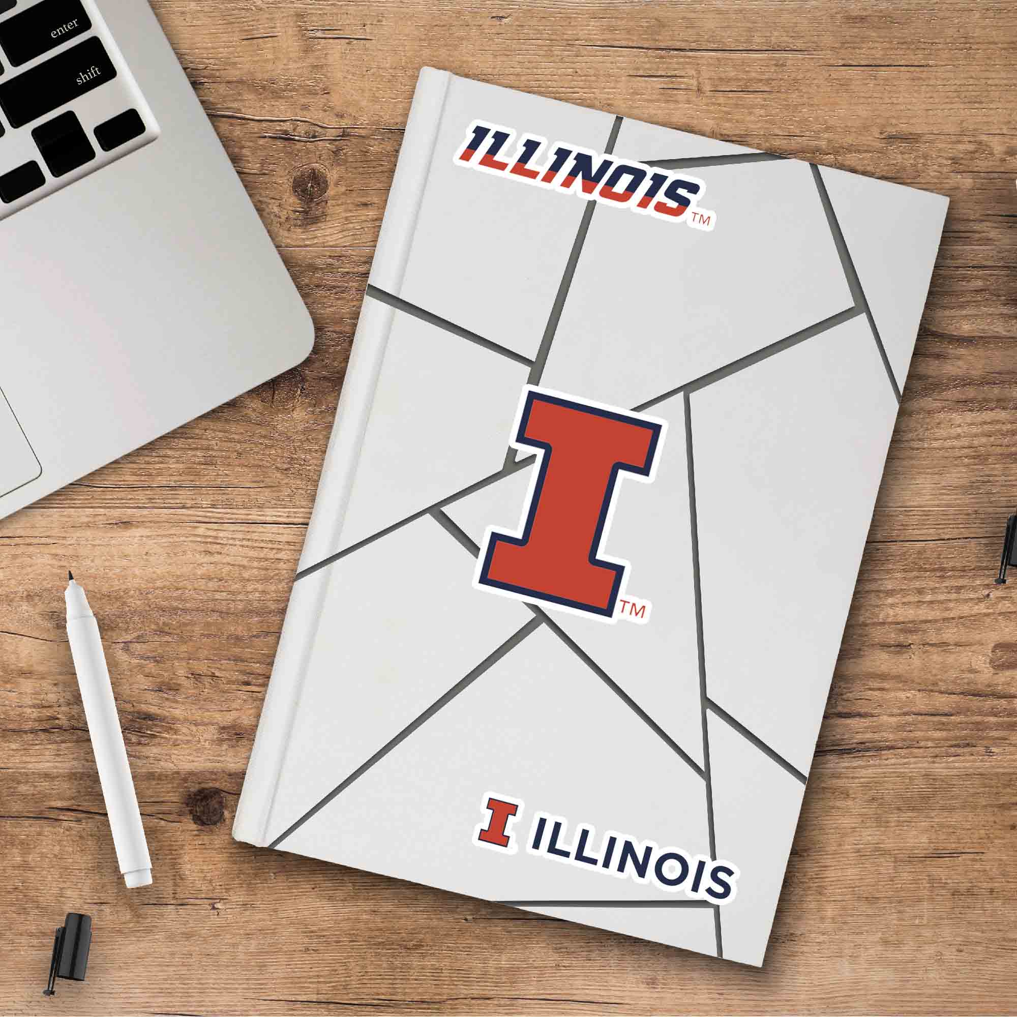 Illinois Illini 3 Piece Decal Sticker Set - Illinois