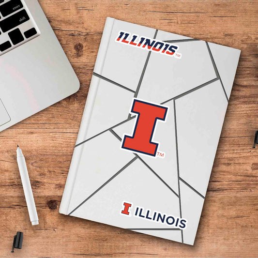 Illinois Illini 3 Piece Decal Sticker Set - Illinois