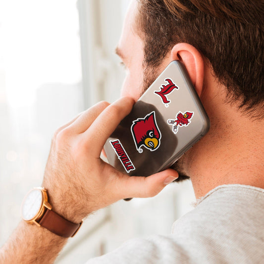 Louisville Cardinals 12 Count Mini Decal Sticker Pack - Louisville