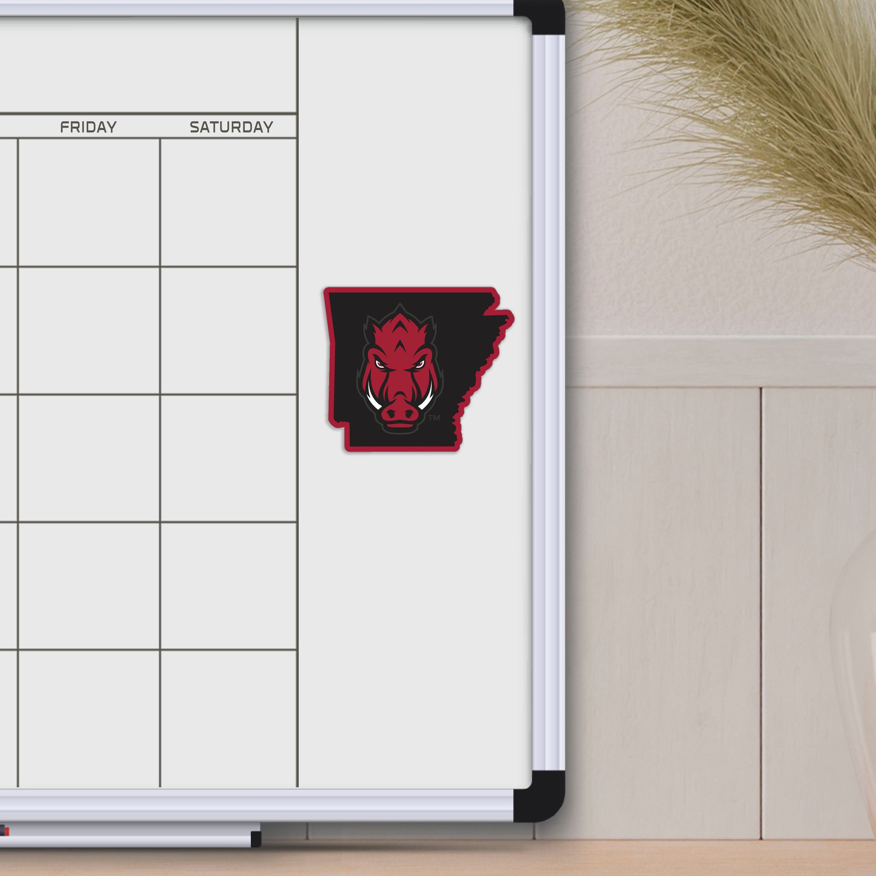 Arkansas Razorbacks Team State Shape Decal Sticker - Arkansas