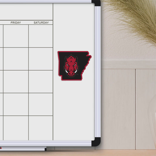 Arkansas Razorbacks Team State Shape Decal Sticker - Arkansas