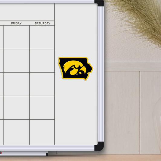 Iowa Hawkeyes Team State Shape Decal Sticker - Iowa