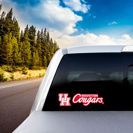 Houston Cougars 2 Piece Team Slogan Decal Sticker Set - Houston
