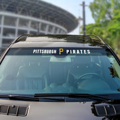 Pittsburgh Pirates Sun Stripe Windshield Decal 3.25 in. x 34 in. - Pittsburgh Pirates