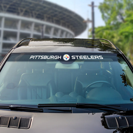 Pittsburgh Steelers Sun Stripe Windshield Decal 3.25 in. x 34 in. - Pittsburgh Steelers