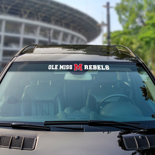 Ole Miss Rebels Sun Stripe Windshield Decal 3.25 in. x 34 in. - Ole Miss