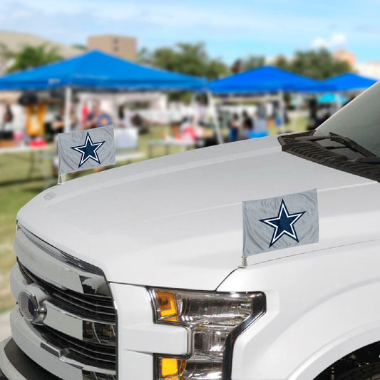 Dallas Cowboys Ambassador Car Flags - 2 Pack Mini Auto Flags, 4in X 6in - Dallas Cowboys