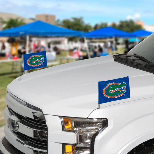 Florida Gators Ambassador Car Flags - 2 Pack Mini Auto Flags, 4in X 6in - Florida