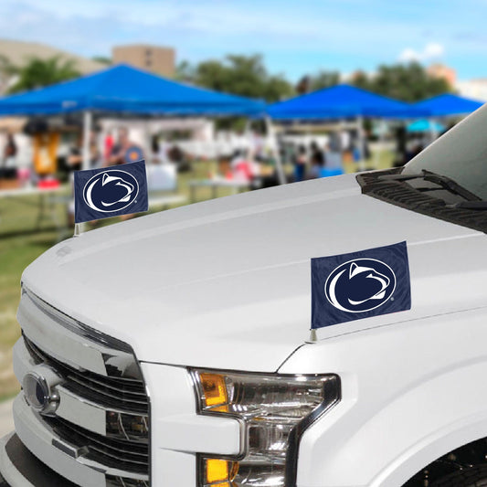 Penn State Nittany Lions Ambassador Car Flags - 2 Pack Mini Auto Flags, 4in X 6in - Penn State
