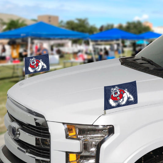 Fresno State Bulldogs Ambassador Car Flags - 2 Pack Mini Auto Flags, 4in X 6in - Fresno State
