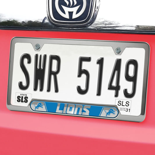 Detroit Lions Embossed License Plate Frame, 6.25in x 12.25in - Detroit Lions