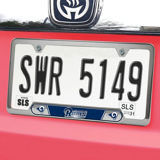 Los Angeles Rams Embossed License Plate Frame, 6.25in x 12.25in - Los Angeles Rams