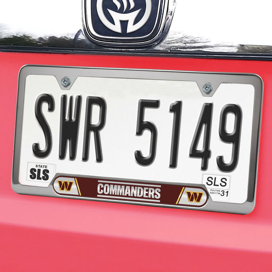 Washington Commanders Embossed License Plate Frame, 6.25in x 12.25in