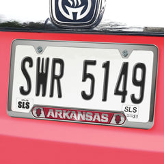 Arkansas Razorbacks Embossed License Plate Frame, 6.25in x 12.25in - Arkansas