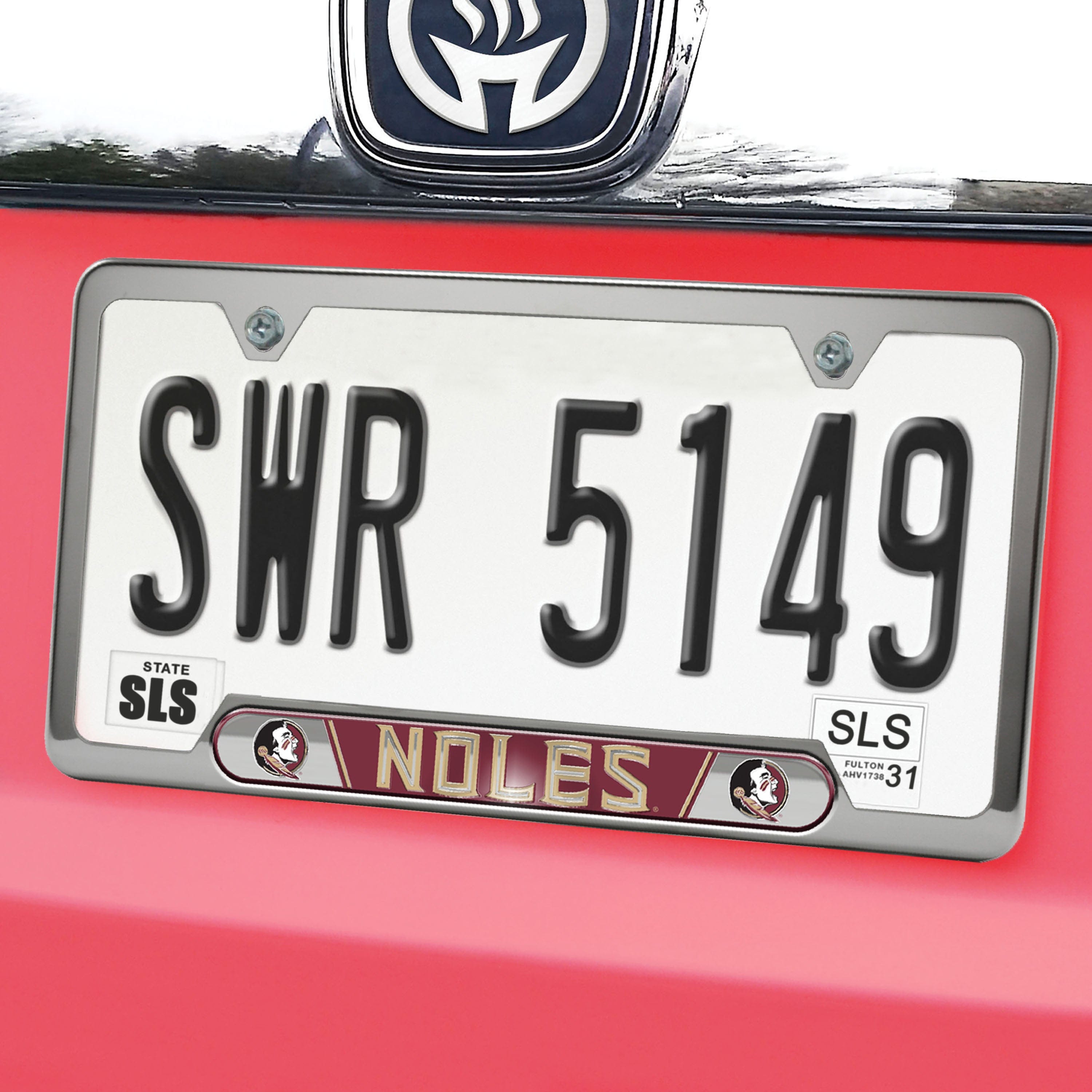 Florida State Seminoles Embossed License Plate Frame, 6.25in x 12.25in - Florida State